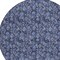 Homeroots 8' Navy Blue Denim Blue And Ivory Round Floral Washable Indoor Outdoor Area Rug 581908 - alternate 5