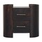Homeroots 19" Mocha Solid Wood Round Two Drawer Nightstand 722522 - alternate 1