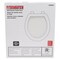Prosource Toilet Seat, Round, PP, White, Plastic Hinge S001-WH - alternate 3