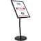 M&T Displays 18x24 Inch Universal Poster Showboard, Lockable Pedestal Menu Holder Aluminum Black UCUS1B0018X2000 - alternate 1