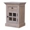 Homeroots 24" Gray Solid Wood And Glass Distressed Two Drawer Nightstand 651592 - alternate 4