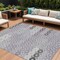Homeroots 8' X 10' Lavender Gray And Ivory Floral Washable Indoor Outdoor Area Rug 617509 - alternate 1