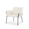 Homeroots 31" Cream and Black Boucle and Metal Arm Chair 606004 - alternate 1