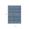 Homeroots 8' X 10' Navy Blue Ivory And Peach Geometric Washable Indoor Outdoor Area Rug 612205 - alternate 8