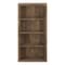 Homeroots 48" Brown Distressed Wood Adjustable Four Tier Bookcase 333505 - alternate 1
