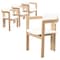 Leisuremod Velo Modern Dining Chair in Natural Wood with White Seat, 4PK VCNW-51W4 - alternate 1
