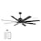 Jonathan Y Octo 66" 1-Light Contemporary Industrial Iron/Plastic Mobile-App/Remote-Controlled 6-Speed Ceiling F JYL9713A - alternate 1