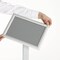 M&T Displays Silver 11 x 17 Inch Pedestal Sign Holder with Clear Brochure Holder Menu Board Floor Standing UCUMBN1517X9002 - alternate 2