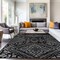 World Rug Gallery Tribal Pattern Area Rug 7 ft 10 in x 10 ft Black WR141BLACK8X10 - alternate 1