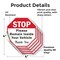 Signmission Stop Please Remain Inside Your Vehi, 4 inch X 4 inch, Vinyl Decal, 5PK OC-D-5PACK-4-197 - alternate 2