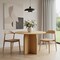 Homeroots 42" Beige Solid Wood Pedestal Base Round Top Dining Table 712165 - alternate 5