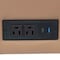 Flash Furniture HERCULES Artemis Cognac LeatherSoft Reception Sofa w/4 AC Outlets/2 USB/2 USB-C Ports ZB-8921-3S-COGNAC-GG - alternate 7