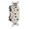 Leviton Straight Blade Receptacle, 5-20R, 20 A, 125V AC, Flush Mount, Self-Grounded M8300-PLT - alternate 1