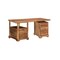 Homeroots 68" Brown Solid Wood Writing Desk and Bookshelf Set With Four Drawers 634357 - alternate 9