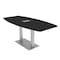 Skutchi Designs Boat Conference Table With Power Unit, 36 in W, 72 in L, Black HAR-BOT-36x72-DOU-U999ST19-ESIL - alternate 1