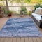 Homeroots 8' X 10' Navy Blue And Ivory Abstract Washable Indoor Outdoor Area Rug 630930 - alternate 4