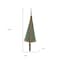 Homeroots Set of Four Green And Natural Woven Bamboo Christmas Tree Shaped Ornaments, 4PK 633368 - alternate 5