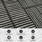 World Rug Gallery Contemporary Stripe Weather Resistant Reversible Indoor/Outdoor Rug 2 ft x 7 ft Black WR113BLACK2X7 - alternate 5