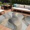 Homeroots 10' X 14' Gray Silver And Rust Abstract Washable Indoor Outdoor Area Rug 616759 - alternate 1