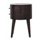 Homeroots 21" Brown Solid Wood Round Two Drawer Nightstand 651865 - alternate 6