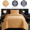 Lavish Home 2-Piece Twin Quilt Set Twin Bedspread and Pillow Sham with Embossed Diamond Pattern, Yellow 66-001-TY - alternate 3