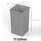 Regal Altair 35 Gallon Square Gray Plastic Trash Can, Heavy Duty Resin Construction ZR-TC-100-SQ35GR - alternate 5