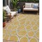 Homeroots 5' X 8' Gold Gray And Ivory Abstract Washable Indoor Outdoor Area Rug 600529 - alternate 1