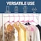 Lifemaster Heavy-Duty Plastic Hangers, Non-Slip, Space-Saving, Holds 5 lbs, Pink, 100PK LMPLCPIK100 - alternate 4