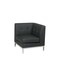 Osp Home Furnishings Wall Street  Corner Chair, Black WST51C-B18 - alternate 1
