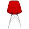 Leisuremod Dover Dining Side Chair with Acrylic Legs, Transparent Red, 2PK EPC19TR2 - alternate 4