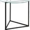Homeroots 22" Black And Clear Glass And Steel Round End Table 543840 - alternate 5