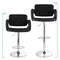 Elama Faux Leather Tufted Bar Stool in Black with Chrome Base and Adjustable Height ELM-749-BLK - alternate 8