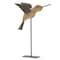 Homeroots Set of Two 8" Natural Wood And Metal Bird Figurine Tabletop Sculpture, 2PK 518084 - alternate 2