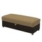 Homeroots 54" Camel Espresso and Silver Chenille And Faux Leather Tufted Storage Ottoman 608922 - alternate 4