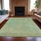 Homeroots 8' X 10' Green And Ivory Abstract Washable Indoor Outdoor Area Rug 631068 - alternate 6
