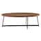Homeroots 24" Brown and Black Wood And Metal Oval Frame Coffee Table 370464 - alternate 5