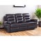 Homeroots 90" Brown Faux Leather Sofa With Black Legs 329417 - alternate 4