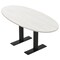 Skutchi Designs 6 Person Conference Table With Power Unit | 6' Boval Table | Harmony Series HAR-BOVL-36X72-T.BK-WA7976-NA - alternate 1