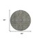 Homeroots 8' Round Brown and Black Round Oriental Washable Non Skid Indoor Outdoor Area Rug 563822 - alternate 4