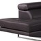 Homeroots Black Leather L Shaped Two Piece Corner Sectional 366221 - alternate 4