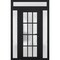 Vdomdoors Front Exterior Prehung FiberGlass Door Frosted Glass / Manux 8312 Matte Black / Transom Window / Of MANUX8312EXD-BLK-W36 x H80+14-LH - alternate 3
