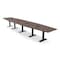 Skutchi Designs 18ft Hexagon Conference Table With Power | Harmony Series | 18 Person Meeting Room Table HAR-HEX.IR-48X216-T.BK-H3041-EBLK - alternate 1
