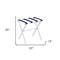 Homeroots Hotel White Finish Wood Folding Luggage Rack With Navy Straps 383076 - alternate 6