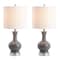 Jonathan Y Cox 22" Metal/Glass LED Table Lamp, Gray, 2PK JYL4033B-SET2 - alternate 1