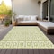 Homeroots 9' X 12' Sage And Ivory Geometric Washable Indoor Outdoor Area Rug 613751 - alternate 5