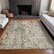 Homeroots 3' X 5' Terra Cotta Beige And Dark Gray Abstract Washable Indoor Outdoor Area Rug 605524 - alternate 5