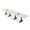 Skutchi Designs 14 Person Conference Table With Power Unit | 14' Hexagon Table | Harmony Series HAR-HEX.IR-48X168-T.BK-K458-EBLK - alternate 1