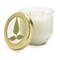 Homeroots 4" White Currant Scented Two Wick Candle In Clear And Gold Glass Holder 633995 - alternate 3