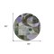 Homeroots 8' Olive Green Purple And Gray Round Geometric Washable Indoor Outdoor Area Rug 604416 - alternate 4