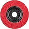 Pferd 5'' x 5/8-11 Thd. POLIFAN Flap Disc - CO-FREEZE SG INOX, Ceramic oxide, 80 Grit, Flat 61087 - alternate 3